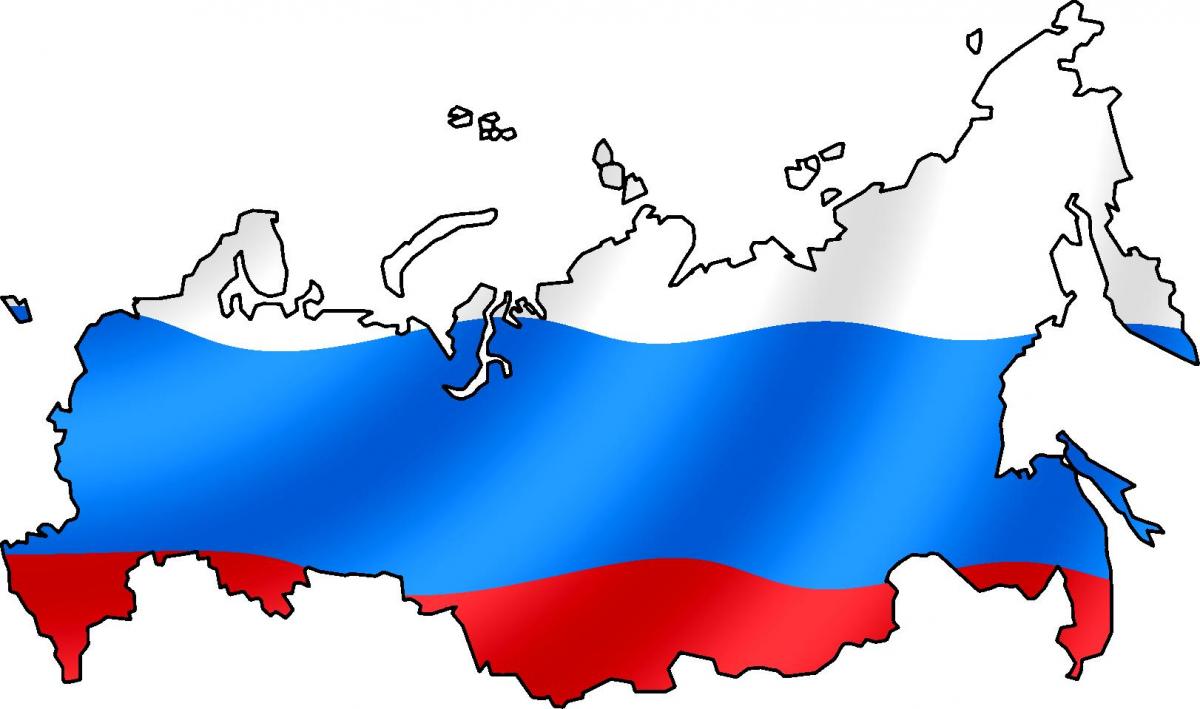 Mapa flagi Rosji