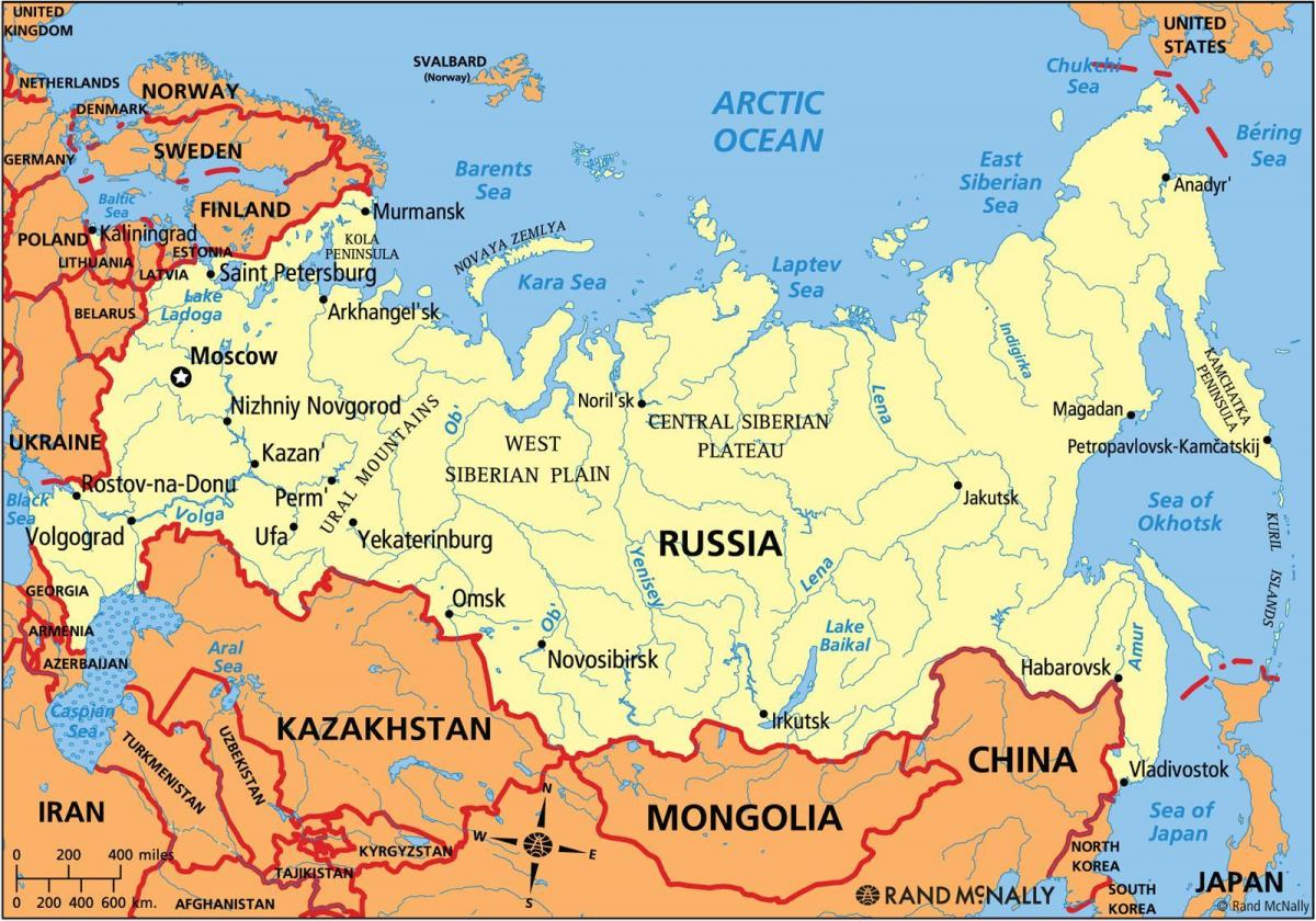 Mapa administracyjna Rosji