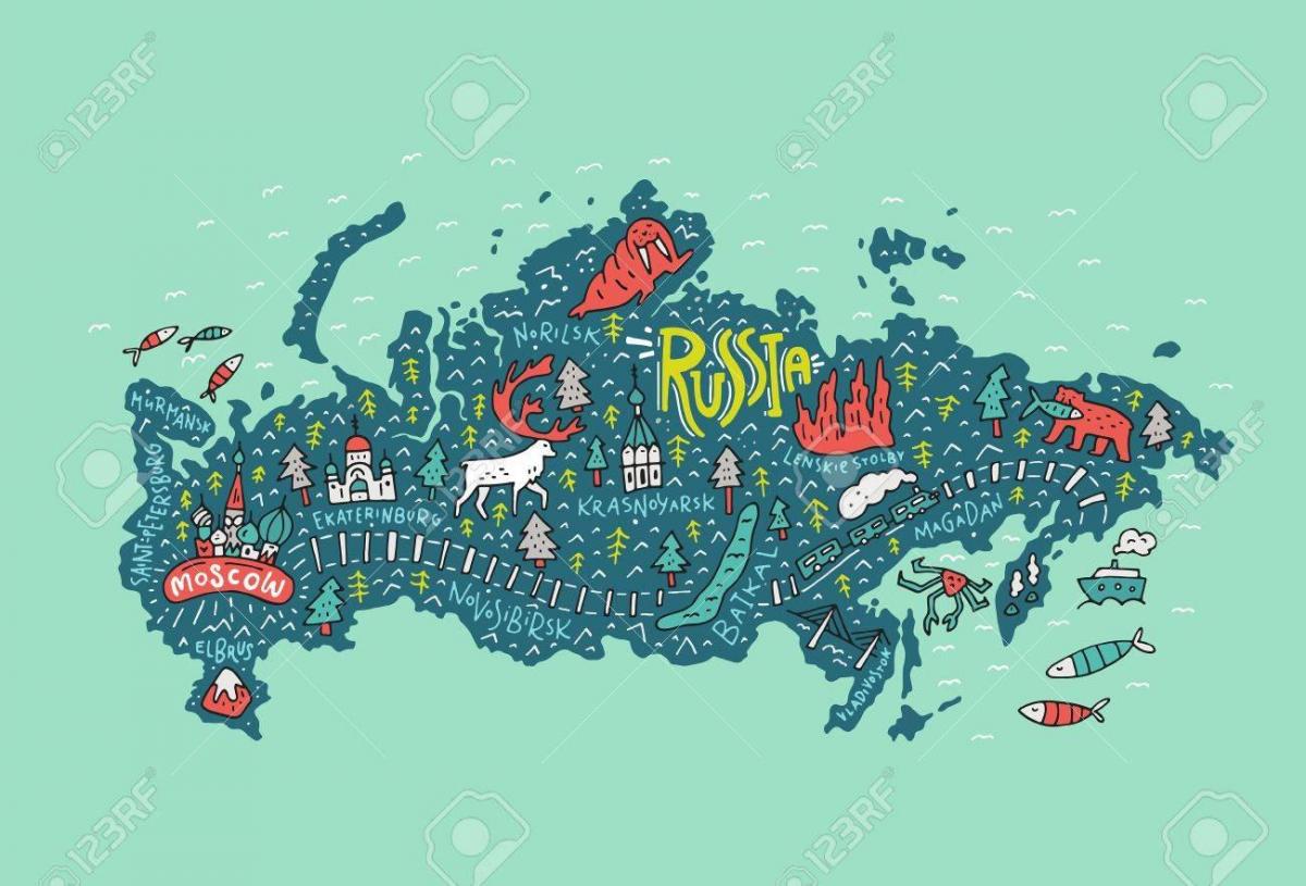 Mapa podróżnicza Rosji
