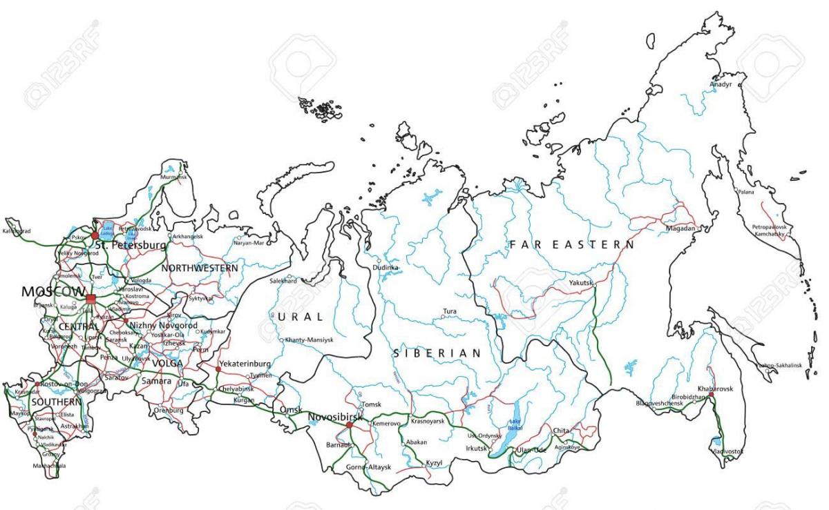Autostradowa mapa Rosji