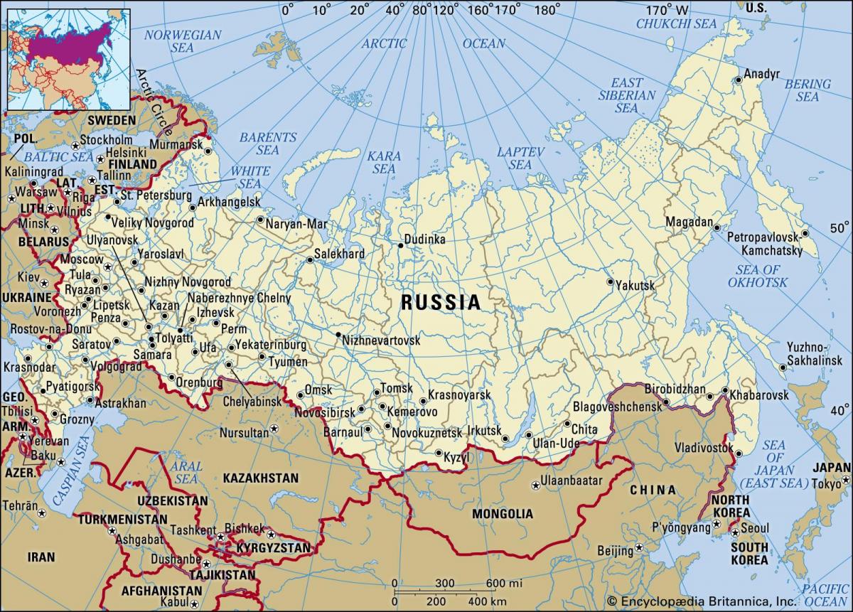 Rosja na mapie